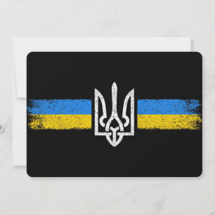 ukrainischer Präsident - ukrainisches Flaggensymbo Einladung