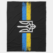ukrainischer Präsident - ukrainisches Flaggensymbo Fleecedecke (Vorderseite)
