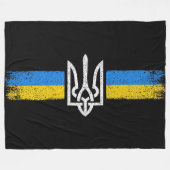 ukrainischer Präsident - ukrainisches Flaggensymbo Fleecedecke (Vorderseite (Horizontal))