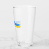 ukrainischer Präsident - ukrainisches Flaggensymbo Glas (Links)