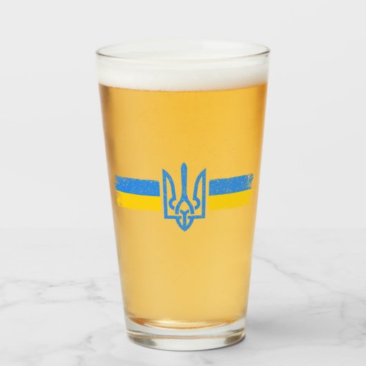 ukrainischer Präsident - ukrainisches Flaggensymbo Glas (Vorne (Gefüllt))