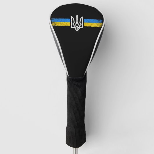 ukrainischer Präsident - ukrainisches Flaggensymbo Golf Headcover (Vorderseite)