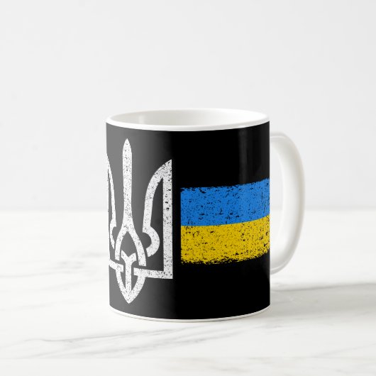 ukrainischer Präsident - ukrainisches Flaggensymbo Kaffeetasse (VorderseiteRechts)