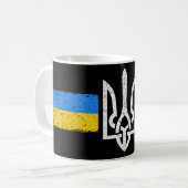 ukrainischer Präsident - ukrainisches Flaggensymbo Kaffeetasse (Vorderseite Links)