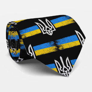 ukrainischer Präsident - ukrainisches Flaggensymbo Krawatte