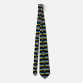 ukrainischer Präsident - ukrainisches Flaggensymbo Krawatte (Rückseite)