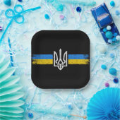 ukrainischer Präsident - ukrainisches Flaggensymbo Pappteller (Party)