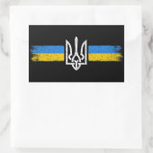 ukrainischer Präsident - ukrainisches Flaggensymbo Rechteckiger Aufkleber (Tasche)