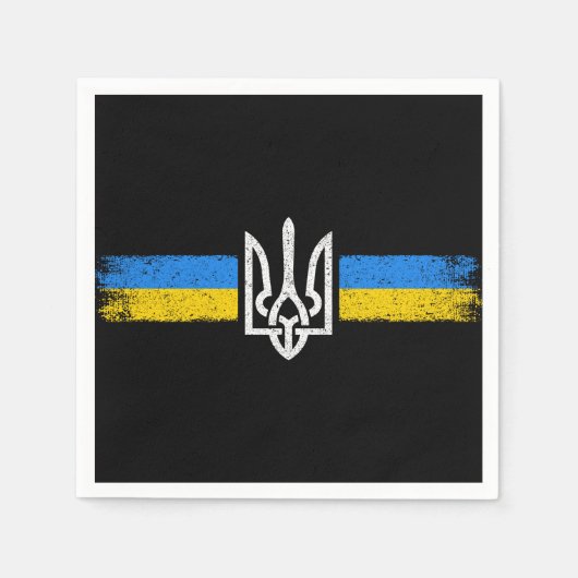 ukrainischer Präsident - ukrainisches Flaggensymbo Serviette (Vorderseite)