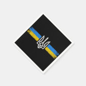 ukrainischer Präsident - ukrainisches Flaggensymbo Serviette (Ecke)