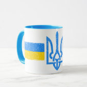 ukrainischer Präsident - ukrainisches Flaggensymbo Tasse (Vorderseite Links)