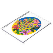 ukrainischer Präsident und ukrainische Flagge mit Notizblock (Linke Seite)