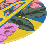 ukrainischer Präsident und ukrainische Flagge mit Schneidebrett (Ecke)