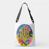 ukrainischer Präsident und ukrainische Flagge mit Tragetaschen Mit Langen Trägern (Vorderseite)