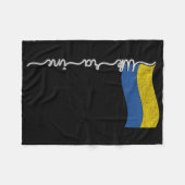Ukrainischer Pride-Flaggenmast--elegante Signature Fleecedecke (Vorderseite (Horizontal))
