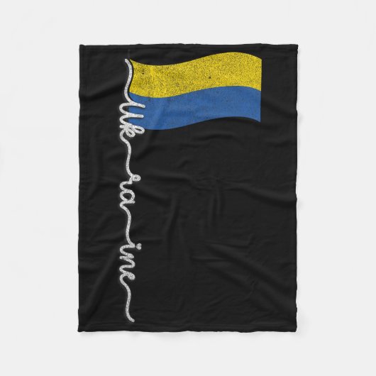 Ukrainischer Pride-Flaggenmast--elegante Signature Fleecedecke (Vorderseite)