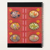 Ukrainischer Red Pysanky Ostereier Planer (Rückseite)