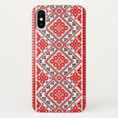 Ukrainischer roter Sun-Stickerei iPhone Case-Mate iPhone Hülle (Rückseite)