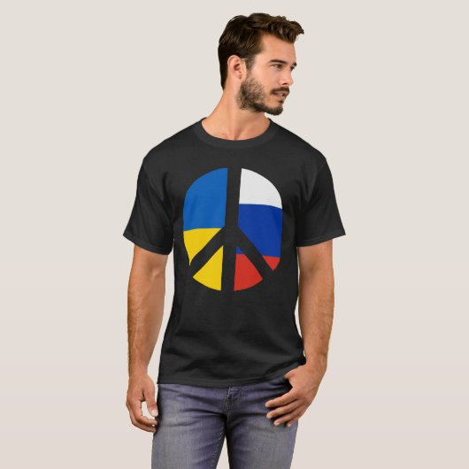 ukrainischer russischer Frieden - kein Krieg mit R T-Shirt (Vorne ganz)