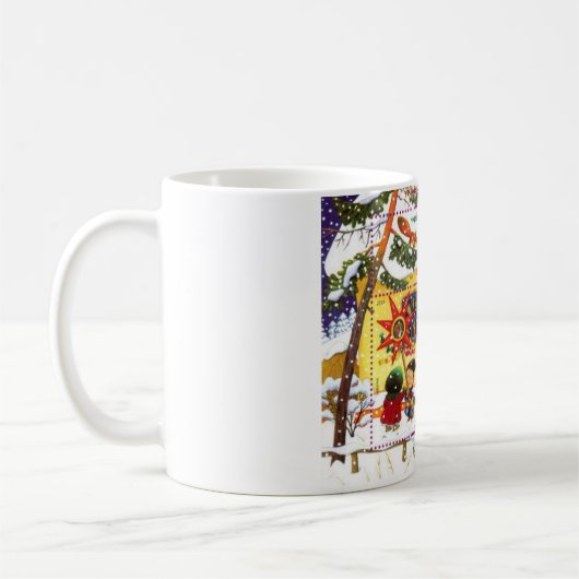 Ukrainischer Schneemann und Kinder Kaffeetasse