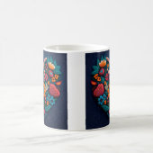 Ukrainischer Stil Herz der Blume Kaffeetasse (Mittel)
