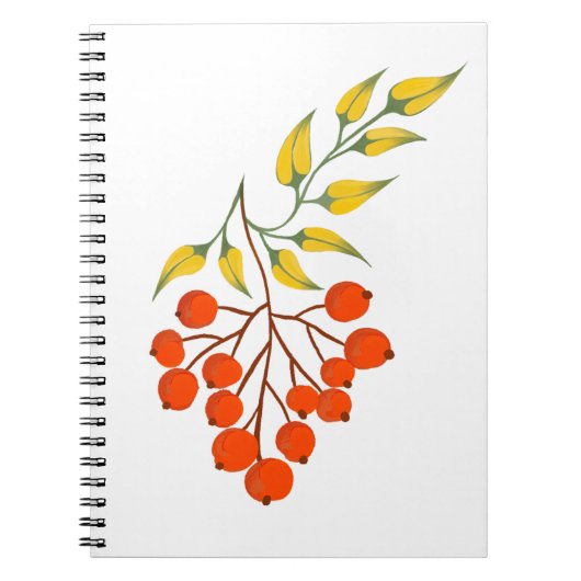 Ukrainischer Stil viburnum Zweig. Ukraine Notizblock (Vorderseite)