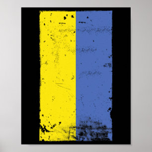 Ukrainischer Stolz Reise Urlaub Ukraine-Flagge Poster