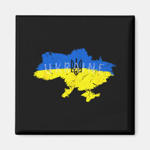 Ukrainischer Stolz Tryzub Ukraine Karte Vintage Re Magnet