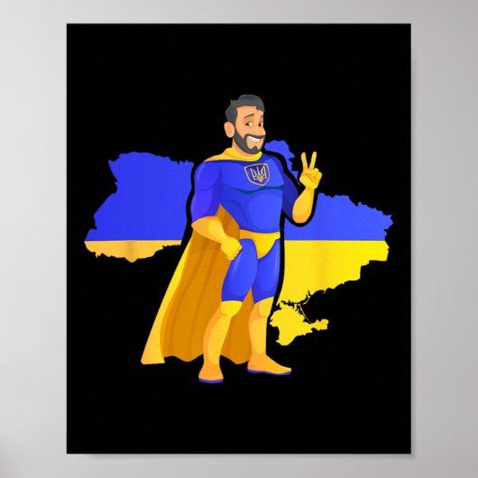 Ukrainischer Superheld - Superheld Ukrainisch - Ka Poster (Vorne)