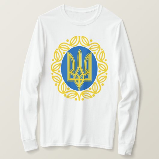 Ukrainischer symbolischer Basic Long Sleeve T - Sh T-Shirt (Design vorne)