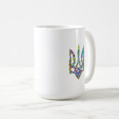 ukrainischer Symboltrident Kaffeetasse (VorderseiteRechts)