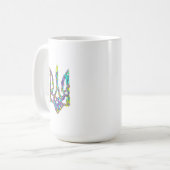 ukrainischer Symboltrident Kaffeetasse (Vorderseite Links)