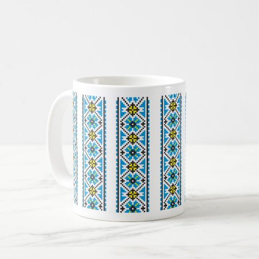Ukrainischer Teacup mit Muster Kaffeetasse (Vorderseite Links)
