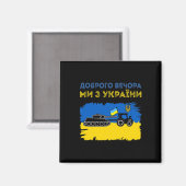 Ukrainischer Traktor zieht einen russischen Panzer Magnet (Vorderseite/Rückseite)