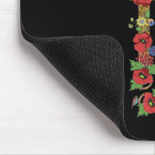 Ukrainischer Trysub Rote Mohnblumen Retro Floral U Mousepad (Ecke)
