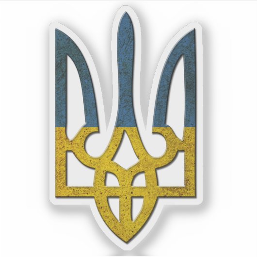 Ukrainischer Tryzub-Aufkleber Aufkleber (Vorderseite)