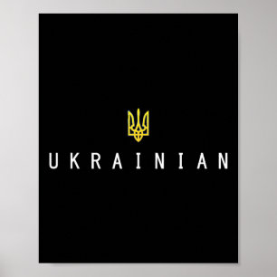 Ukrainischer Tryzub Selenskyj Ukraine Dreizack Mil Poster