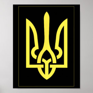 Ukrainischer Ukraine Dreizack Poster