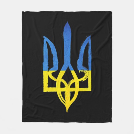 Ukrainischer Vintager Trident Unterstützung für da Fleecedecke (Vorderseite)