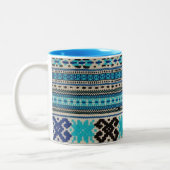 Ukrainischer Volk-Entwurf Zweifarbige Tasse (Links)