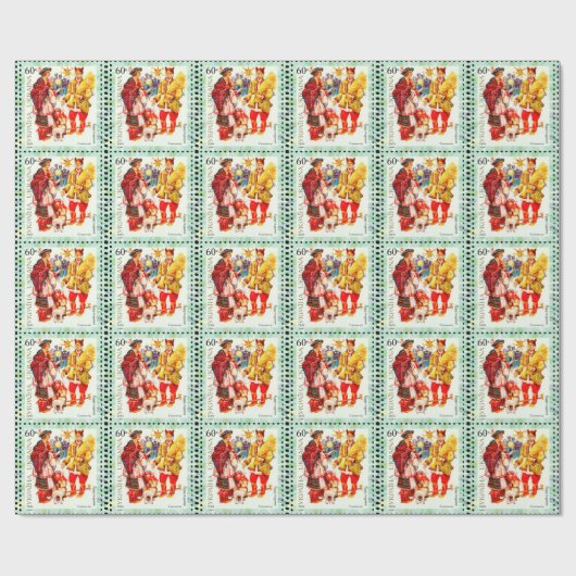 Ukrainischer Weihnachtenstern u. Didukh Geschenkpapier (Flach)