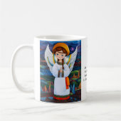 Ukrainischer Weihnachtsangel - Urlaub - Kaffeetasse (Links)