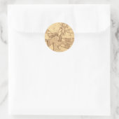 Ukrainischer Weihnachtsengel Runder Aufkleber (Tasche)