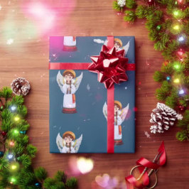 Ukrainischer Weihnachtsgel Geschenkpapier