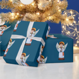 Ukrainischer Weihnachtsgel Geschenkpapier