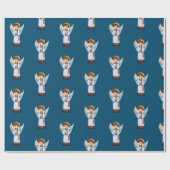 Ukrainischer Weihnachtsgel Geschenkpapier (Flach)