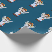 Ukrainischer Weihnachtsgel Geschenkpapier (Ecke)