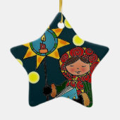 Ukrainischer Weihnachtsstern Keramikornament (Hinten)