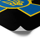 Ukrainisches Af Tryzub Emblem der ukrainischen Str Poster (Ecke)