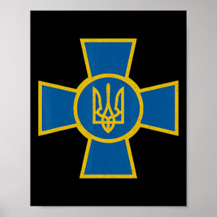 Ukrainisches Af Tryzub Emblem der ukrainischen Str Poster